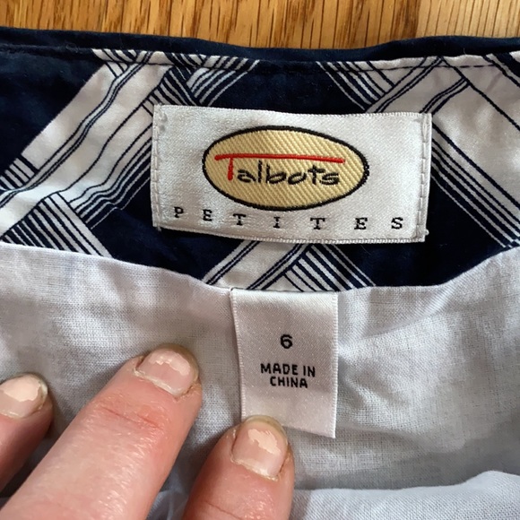 Talbots Ikat Print Cotton Skirt - Picture 4 of 6